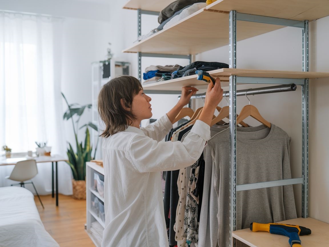 stabilna półka w szafie
